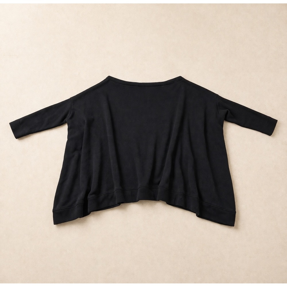 Beyond Yoga Womens Black Open Front Draped Fleece Modal XS